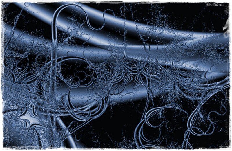 Abstract Blue Swirls — Dark