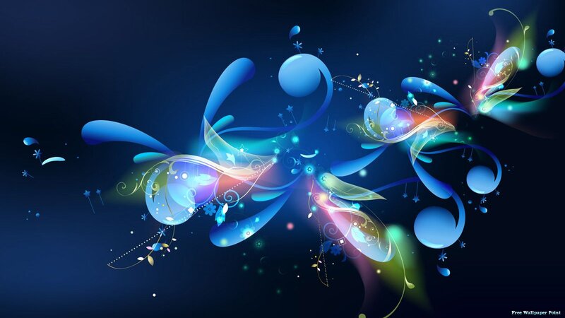 Abstract Blue Swirls — Dreamy