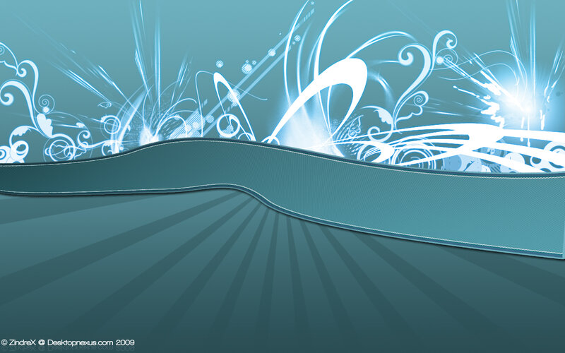 Abstract Blue Swirls — Dynamic, Digital Art, Light Rays