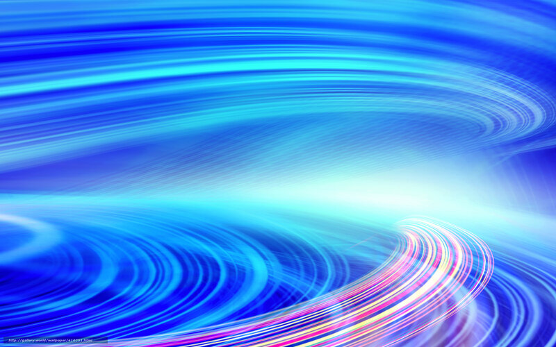 Abstract Blue Swirls — Dynamic, Digital Art, Light Trails