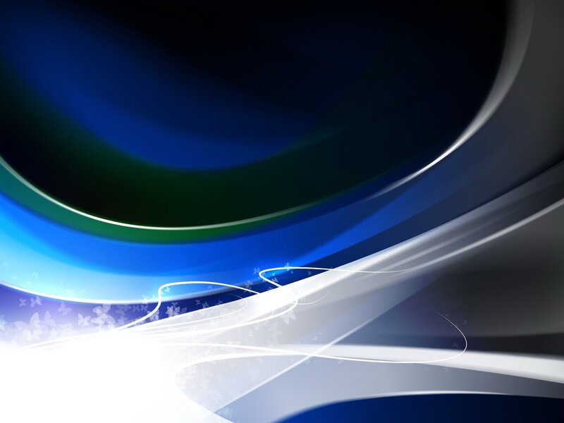Abstract Blue Swirls — Dynamic, White Lines