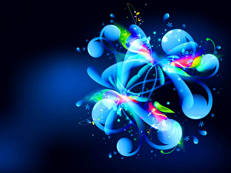 Abstract Blue Swirls — Energetic