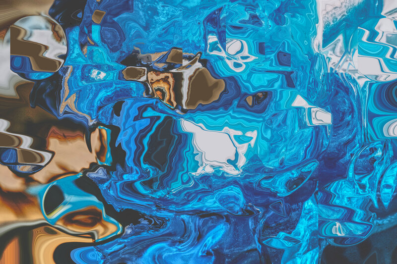 Abstract Blue Swirls — Fluid