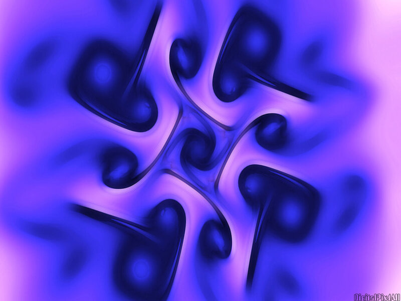 Abstract Blue Swirls — Hypnotic, Digital Art