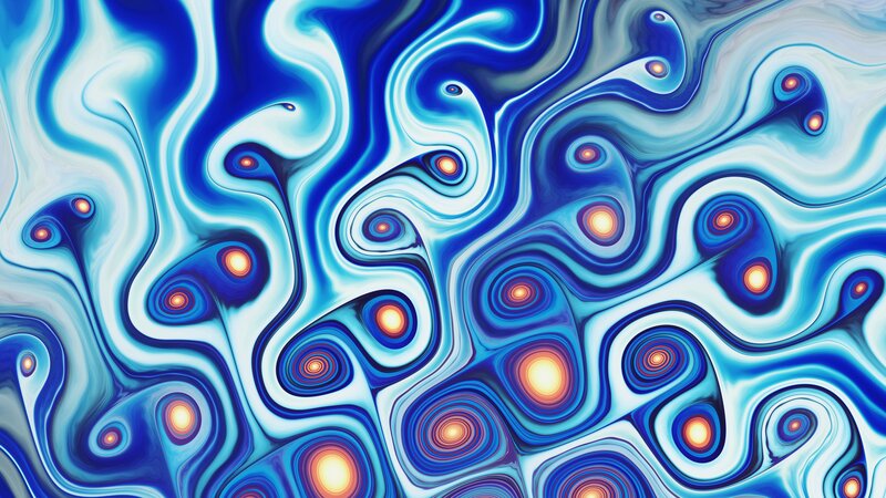 Abstract Blue Swirls — Hypnotic, Orbs