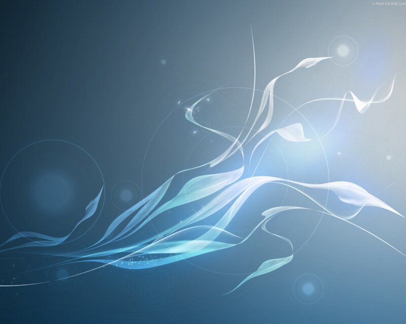 Abstract Blue Swirls — Serene, Digital Art, Light, Circles