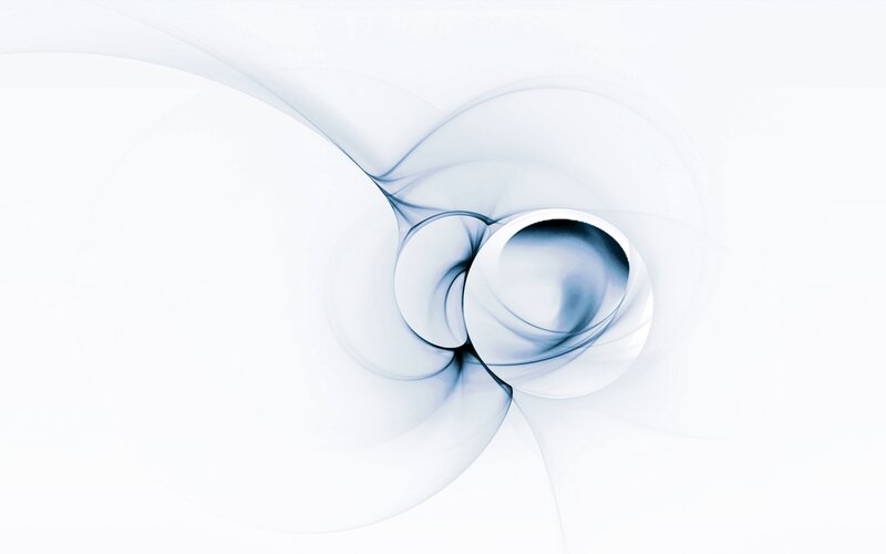 Abstract Blue Swirls — White