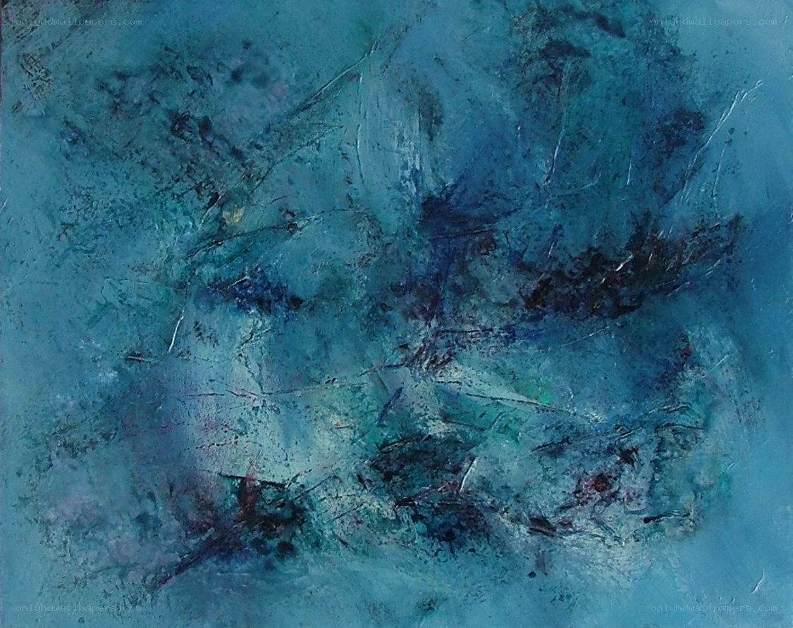 Abstract blue textured painting