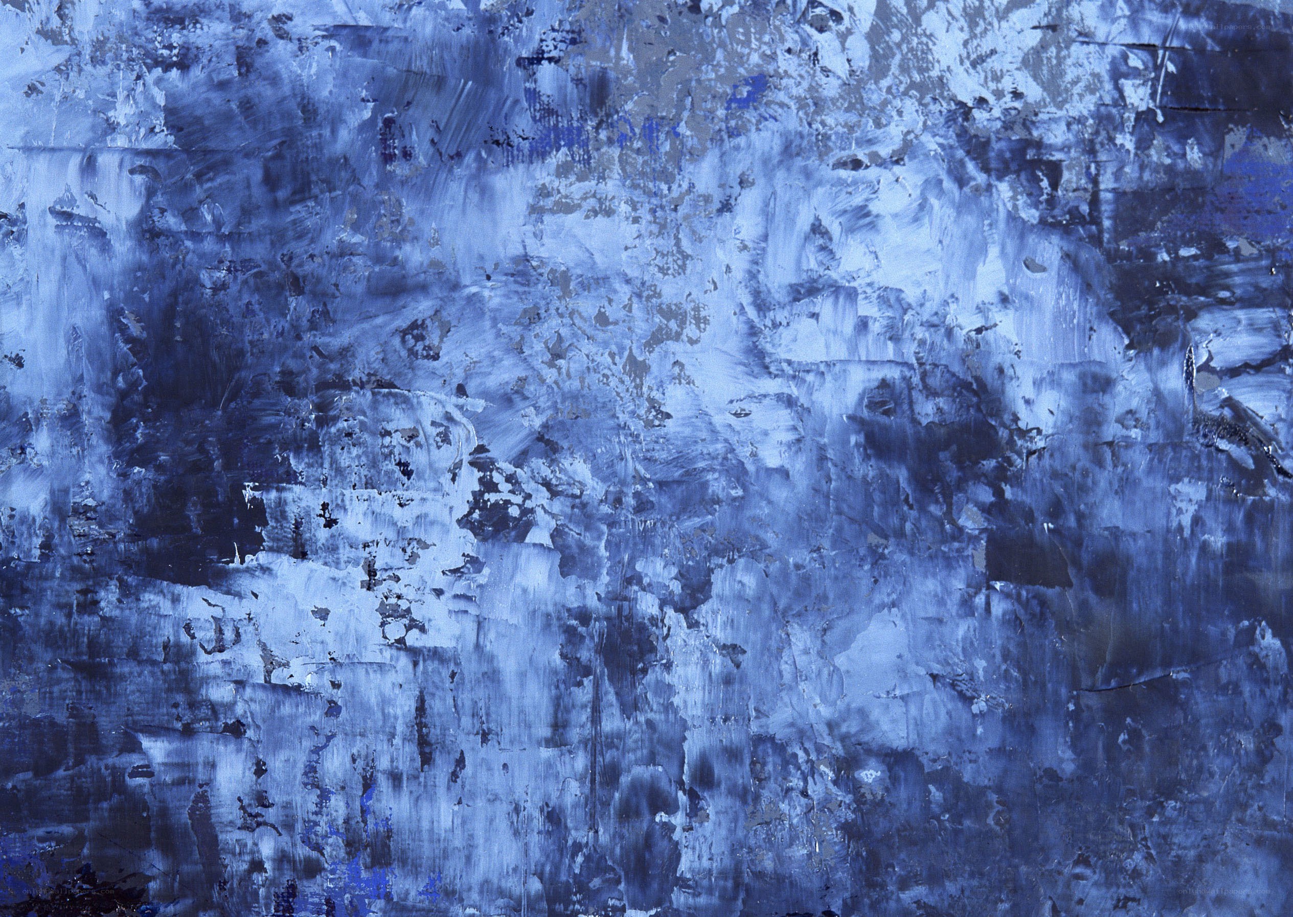 abstract blue textured painting