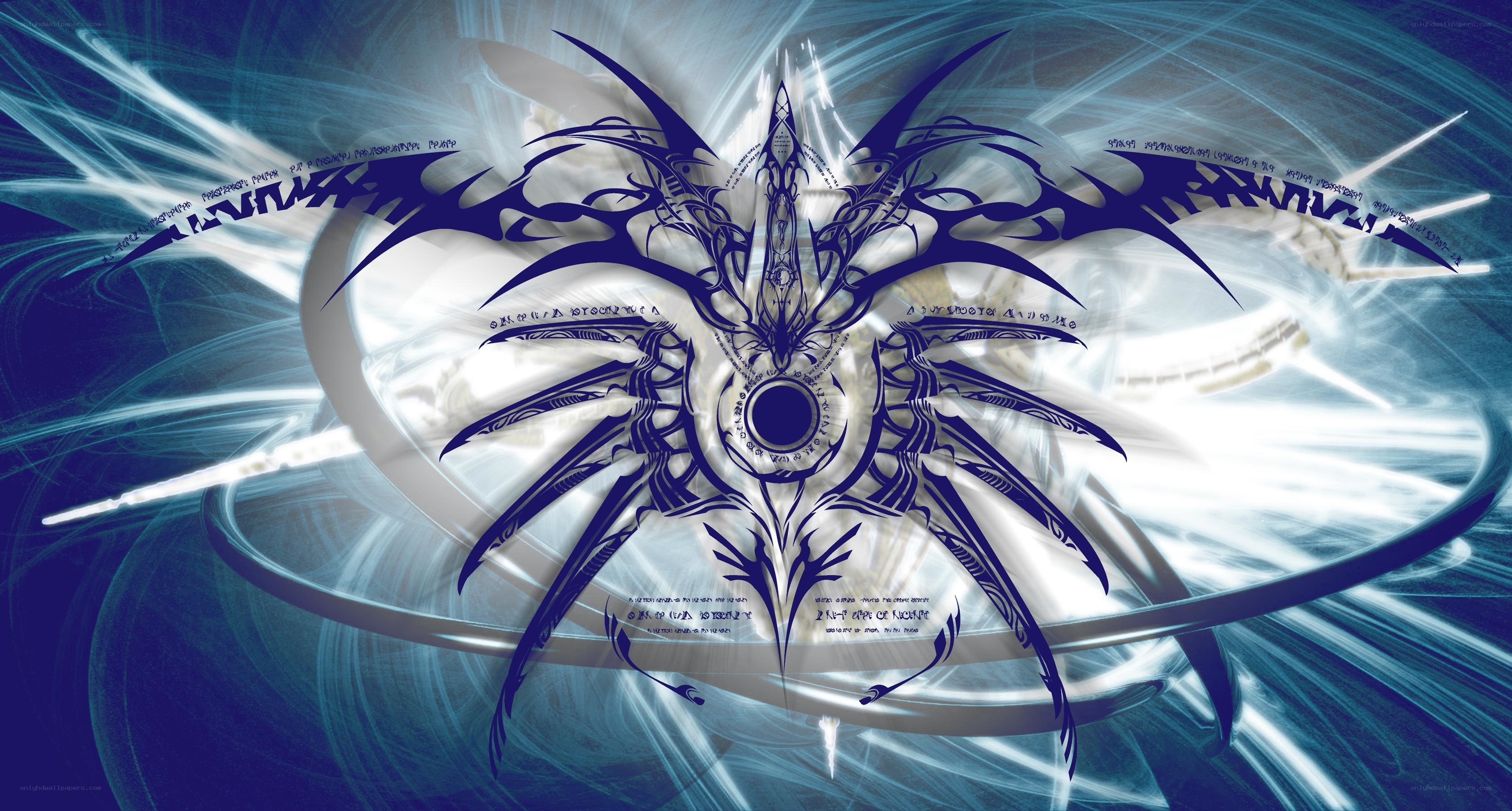 abstract blue tribal design