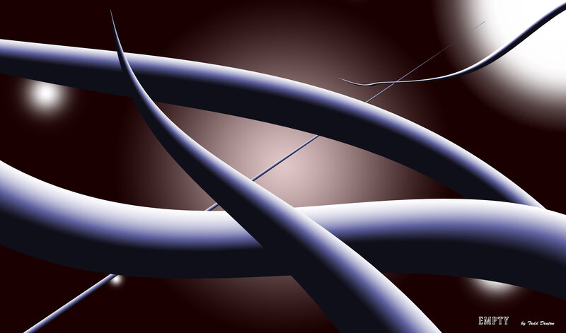 Abstract Blue Tubes — Dramatic
