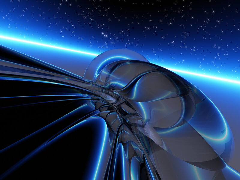 Abstract Blue Tunnel — Cosmic