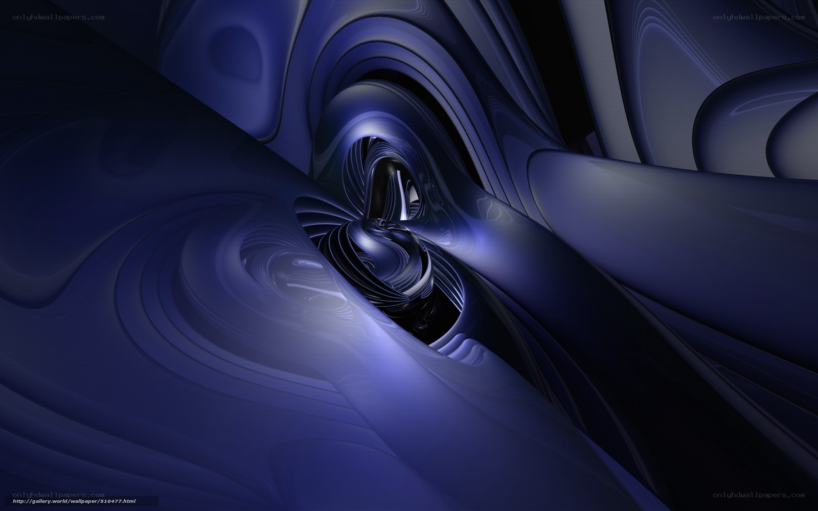 Abstract blue tunnel design