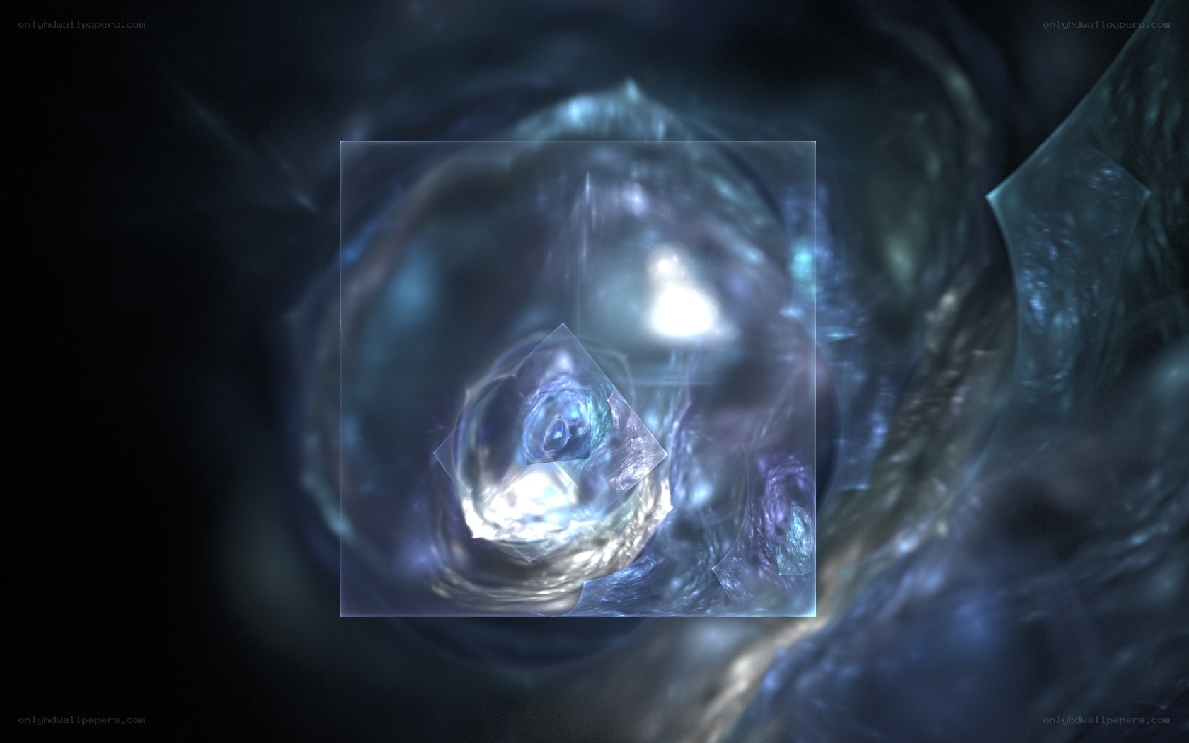 abstract blue vortex tunnel
