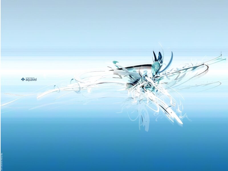 Abstract blue water art