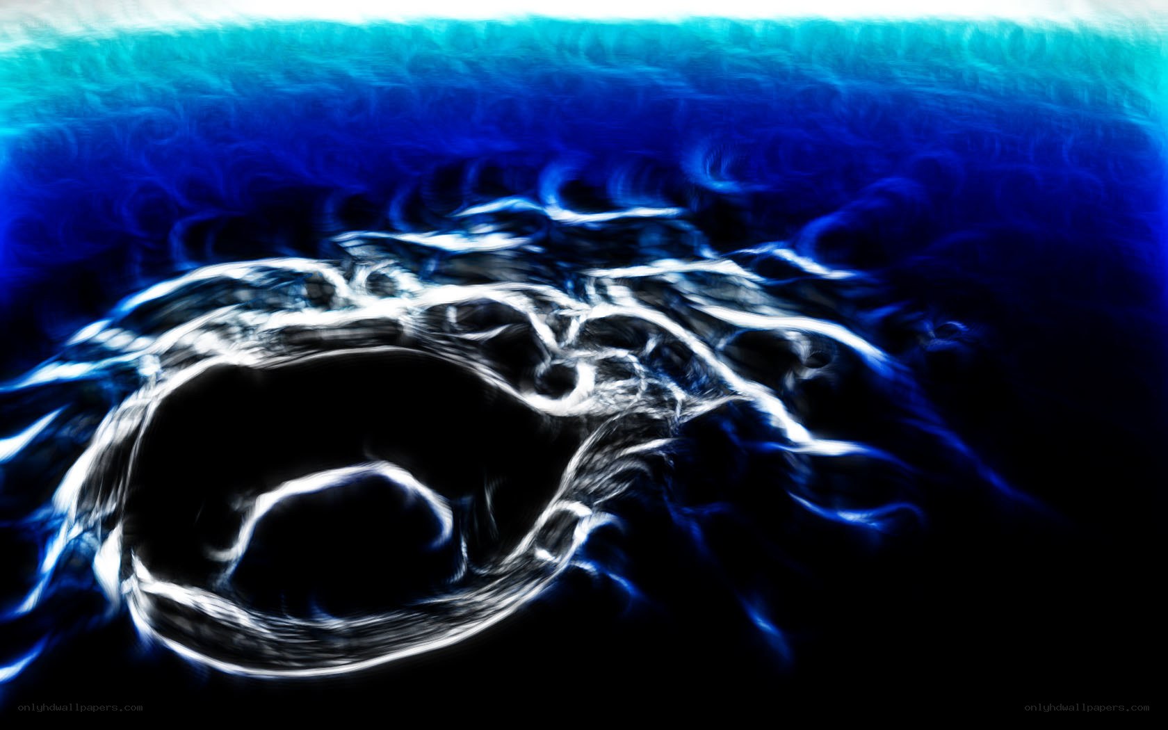Abstract blue water swirl
