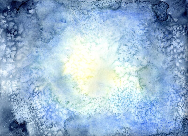 abstract blue watercolor artwork