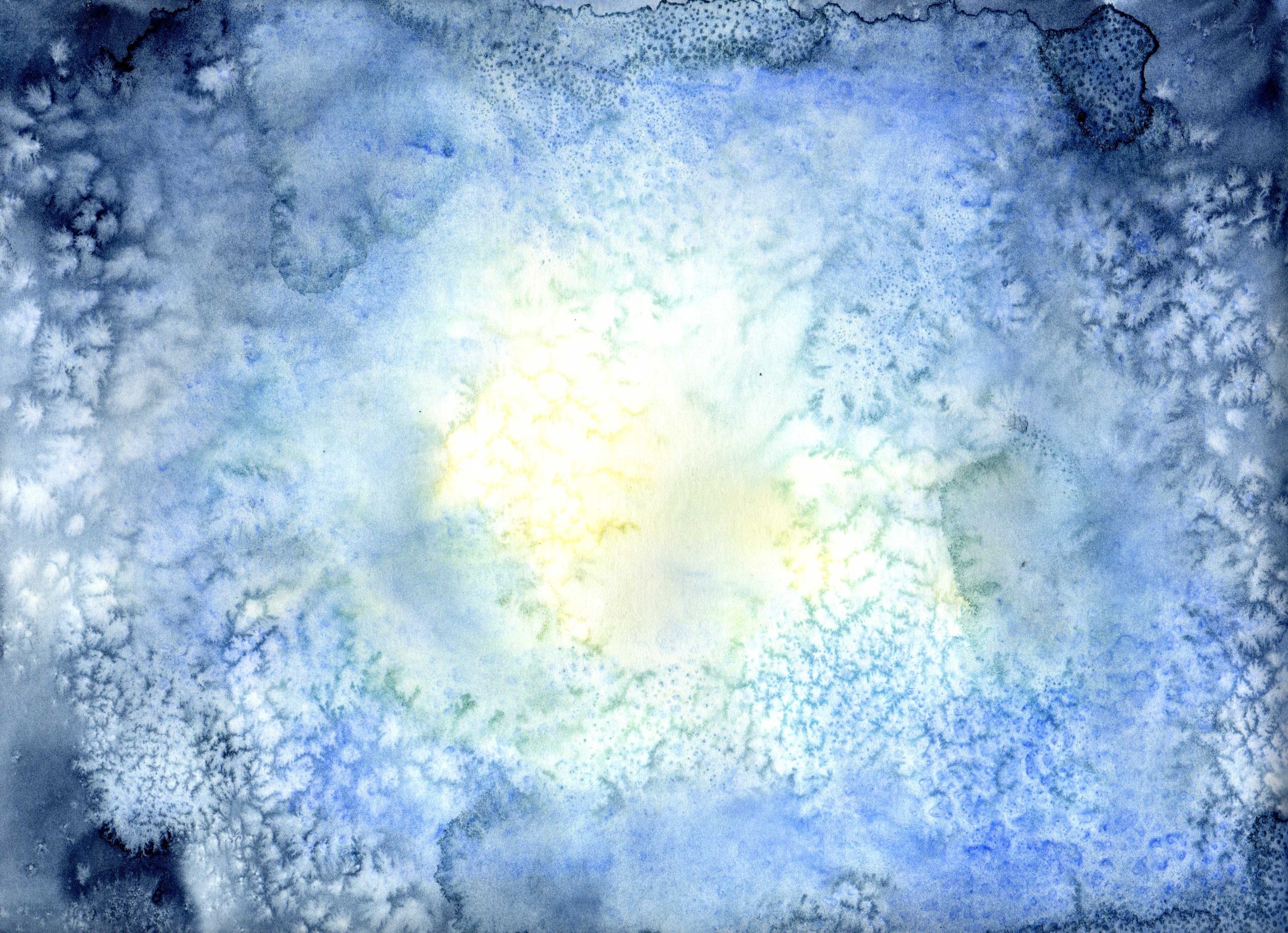 abstract blue watercolor artwork