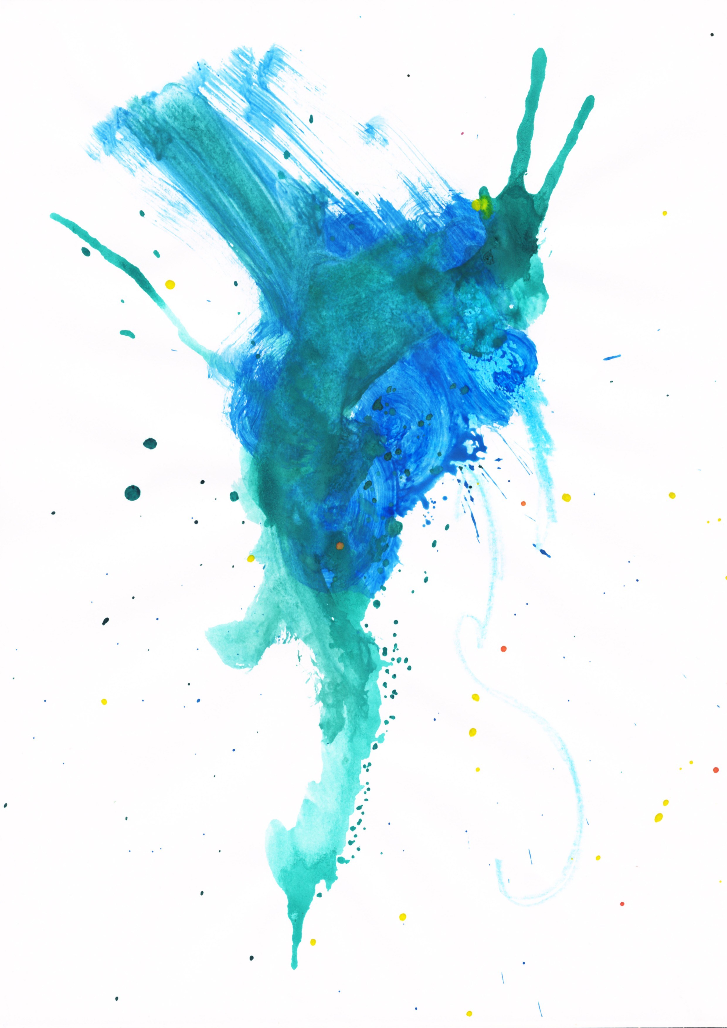 abstract blue watercolor splash