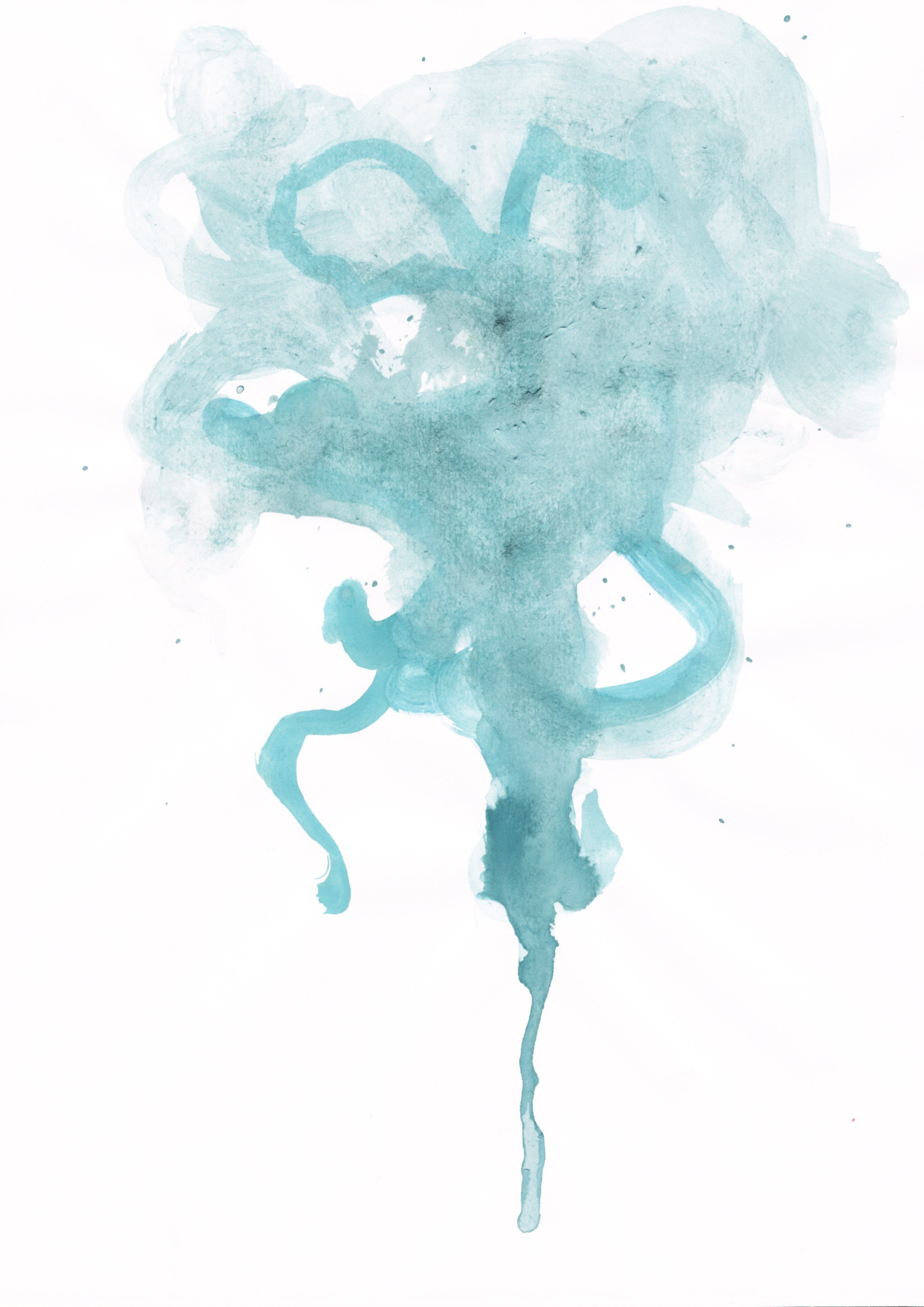 abstract blue watercolor splash