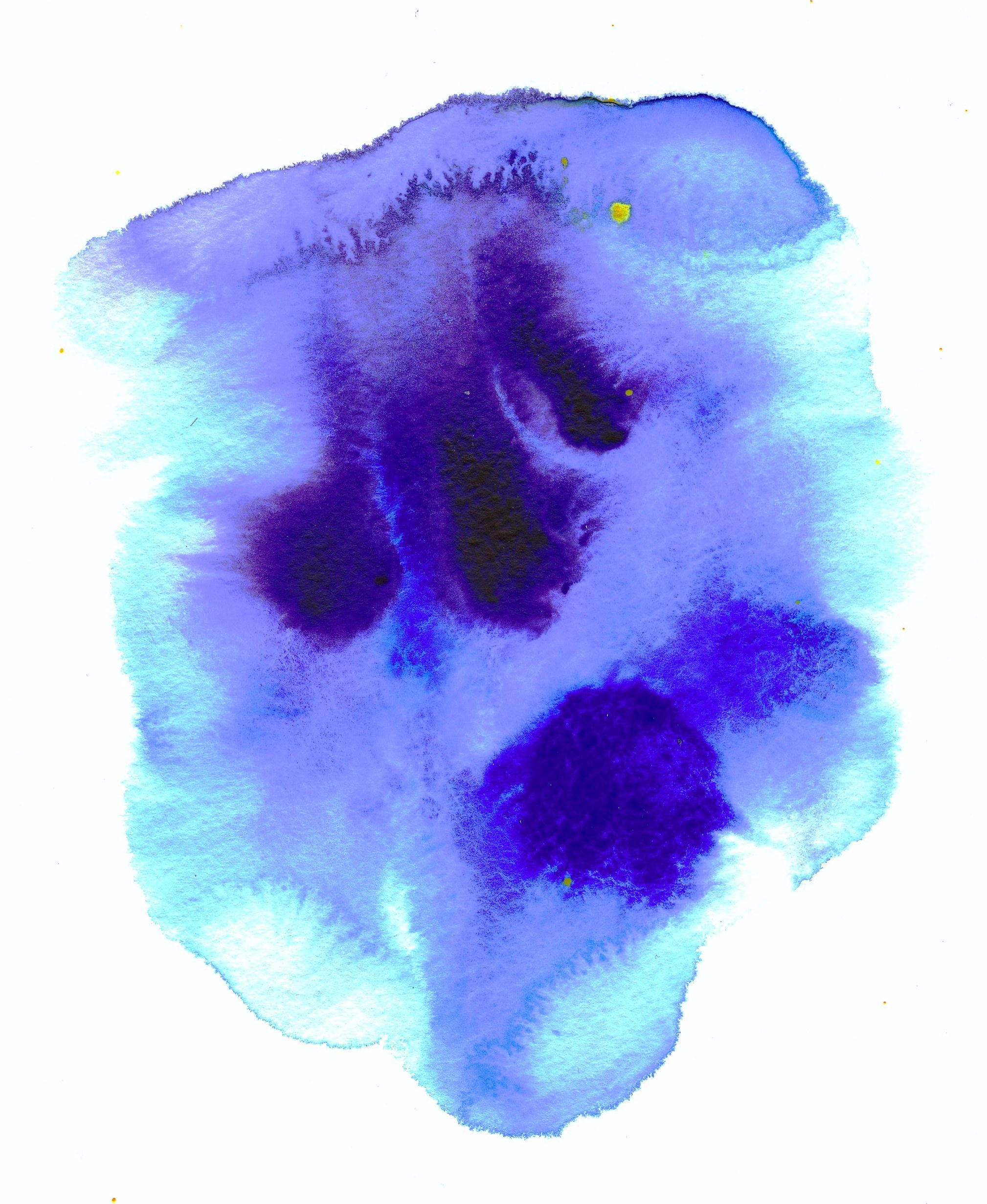 abstract blue watercolor stain