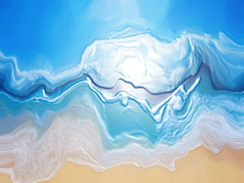 Abstract Blue Wave — Calm