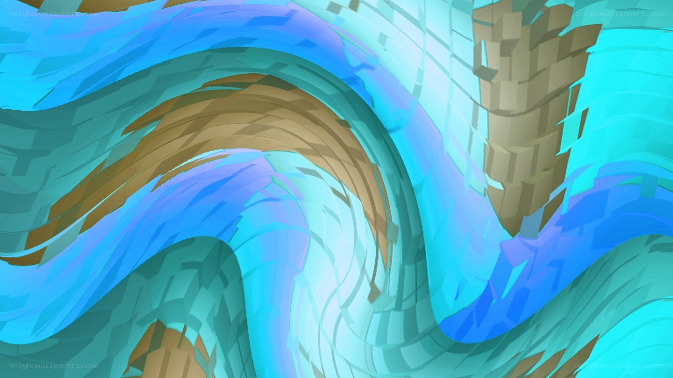 abstract blue wave design
