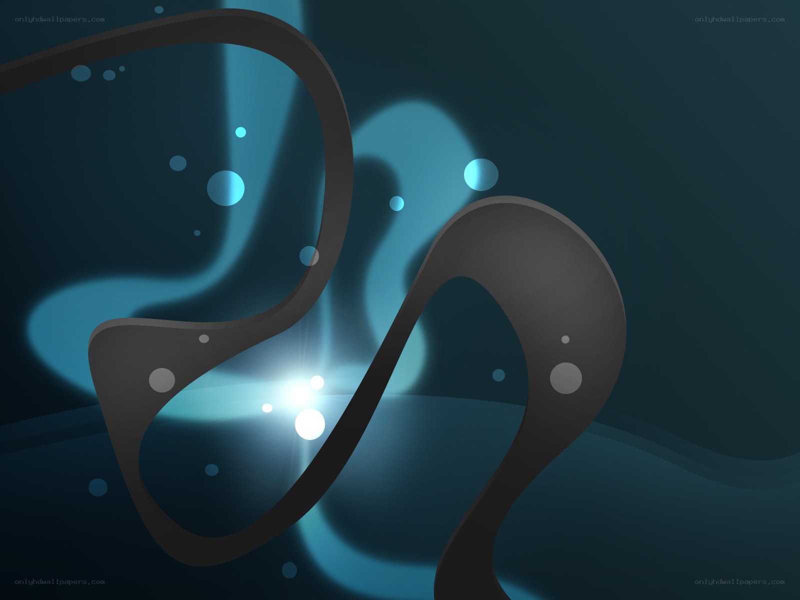 Abstract blue wave design
