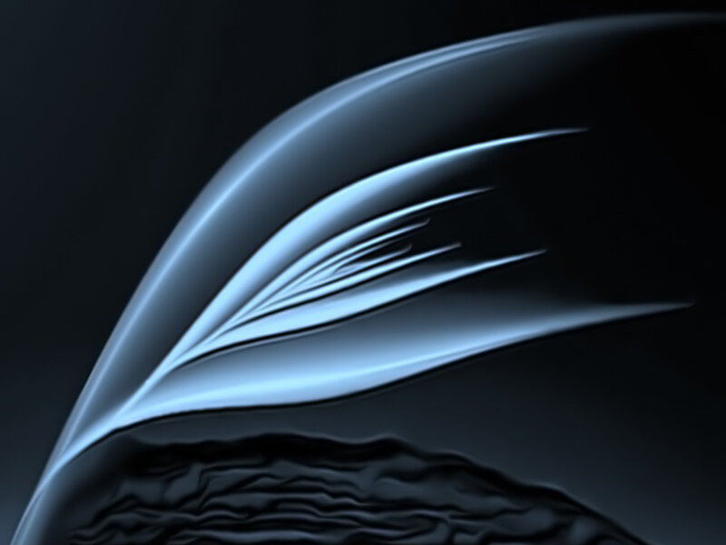 Abstract Blue Wave — Dramatic, Digital Art, Dark Background