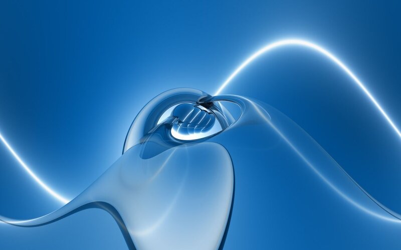 Abstract Blue Wave Form
