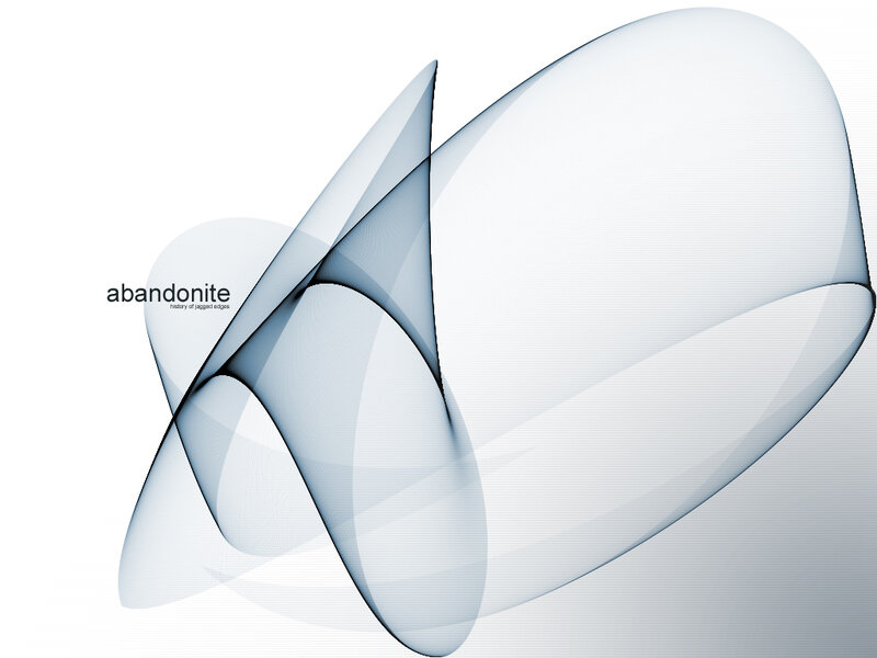 Abstract Blue Wave Forms — White
