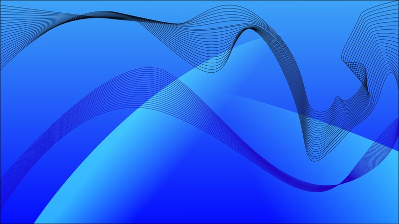 Abstract Blue Wave Lines — Calm, Vector Art
