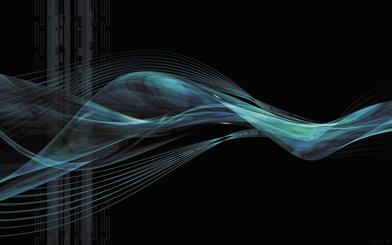 Abstract blue wave motion