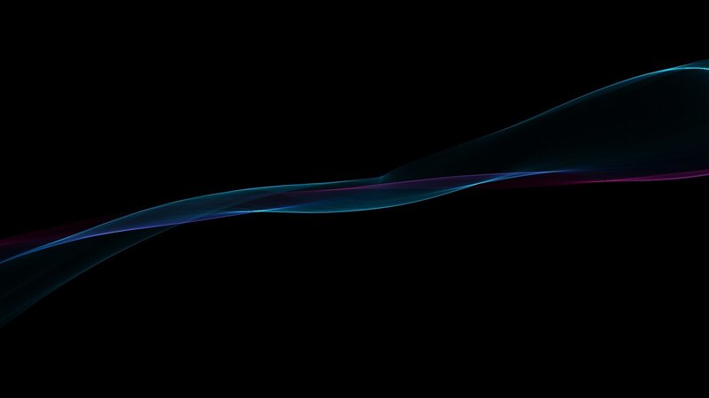 Abstract blue wave on black