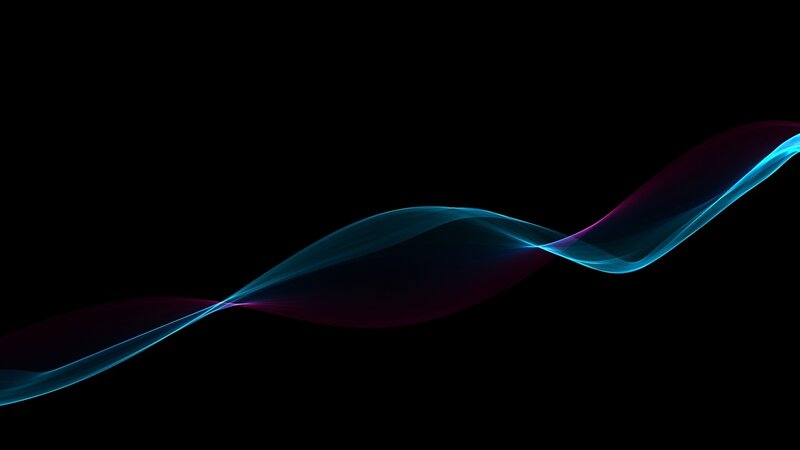 Abstract blue wave on black