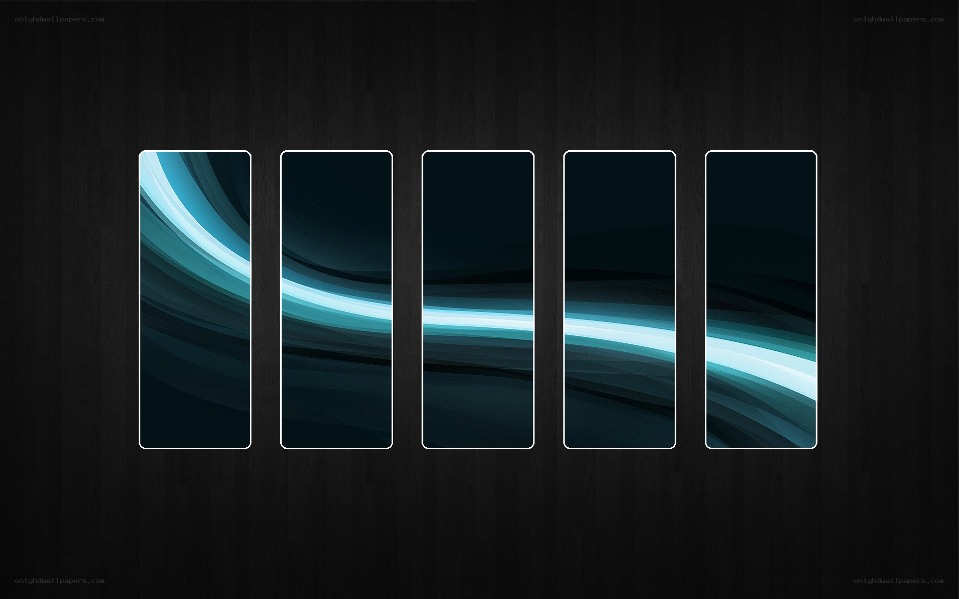 abstract blue wave panels