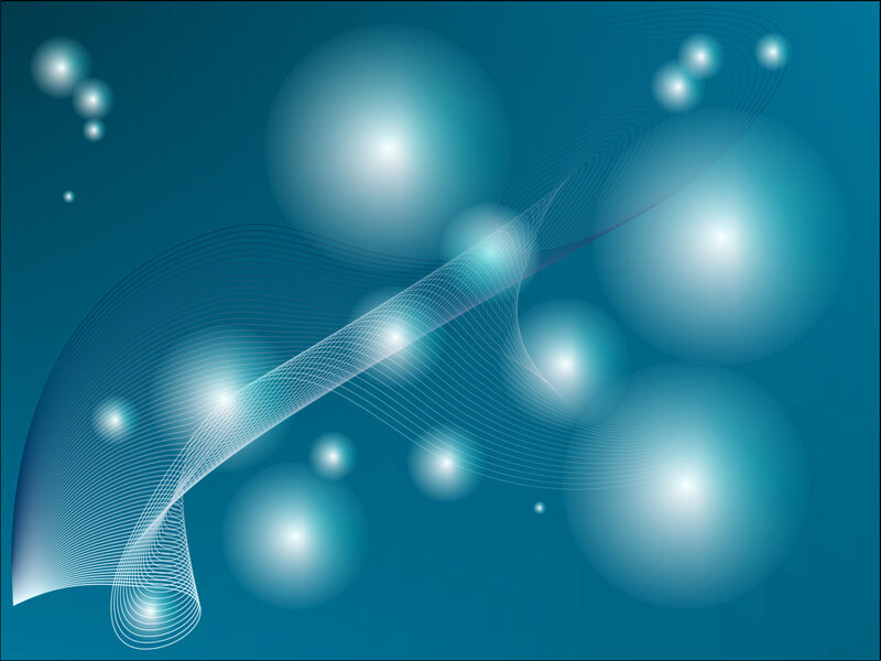 Abstract Blue Wave — Serene, Digital Art
