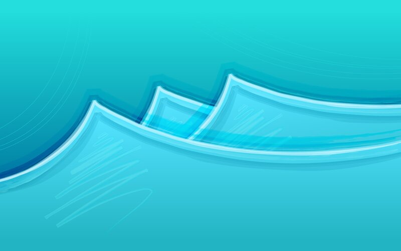 Abstract Blue Waves — Calm, Digital Art