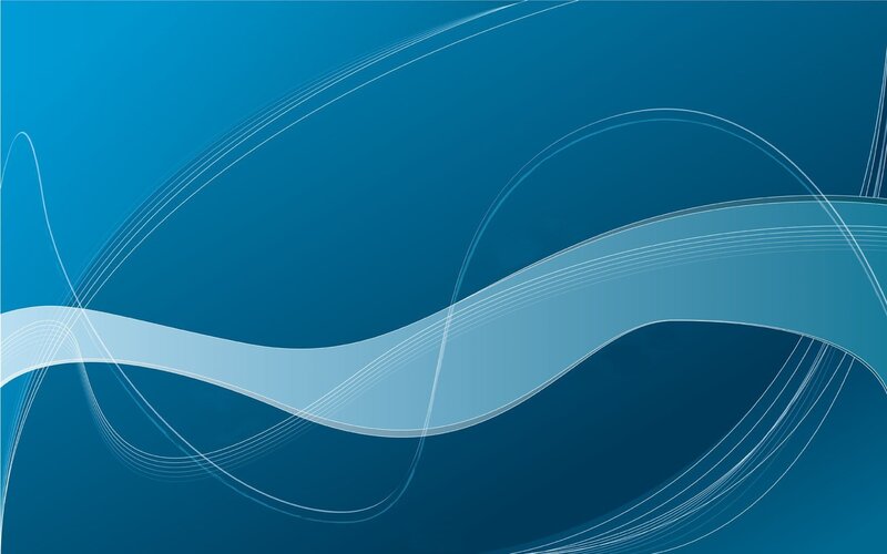 Abstract Blue Waves — Calm, Lines, Curves, White