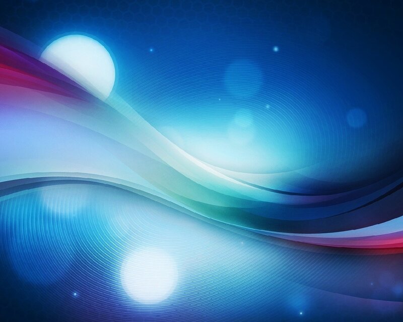 Abstract Blue Waves — Serene, Digital Art, Light, Circles, Glow