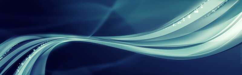 Abstract Blue Waves — Serene, Digital Art, Light