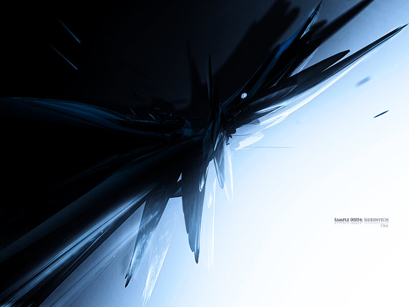 Abstract blue wing design