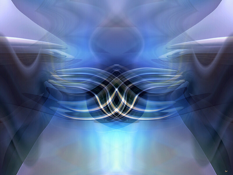 Abstract Blue Wings
