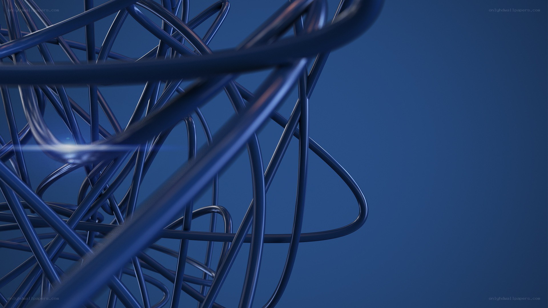abstract blue wire sculpture