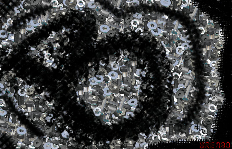 abstract bolt and washer pattern