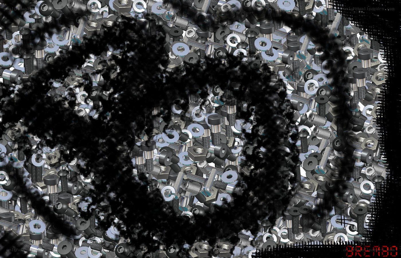 abstract bolt and washer pattern