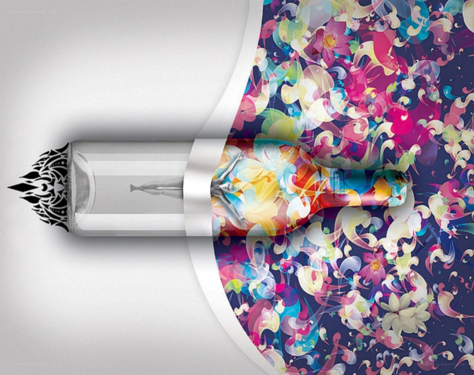 abstract bottle design