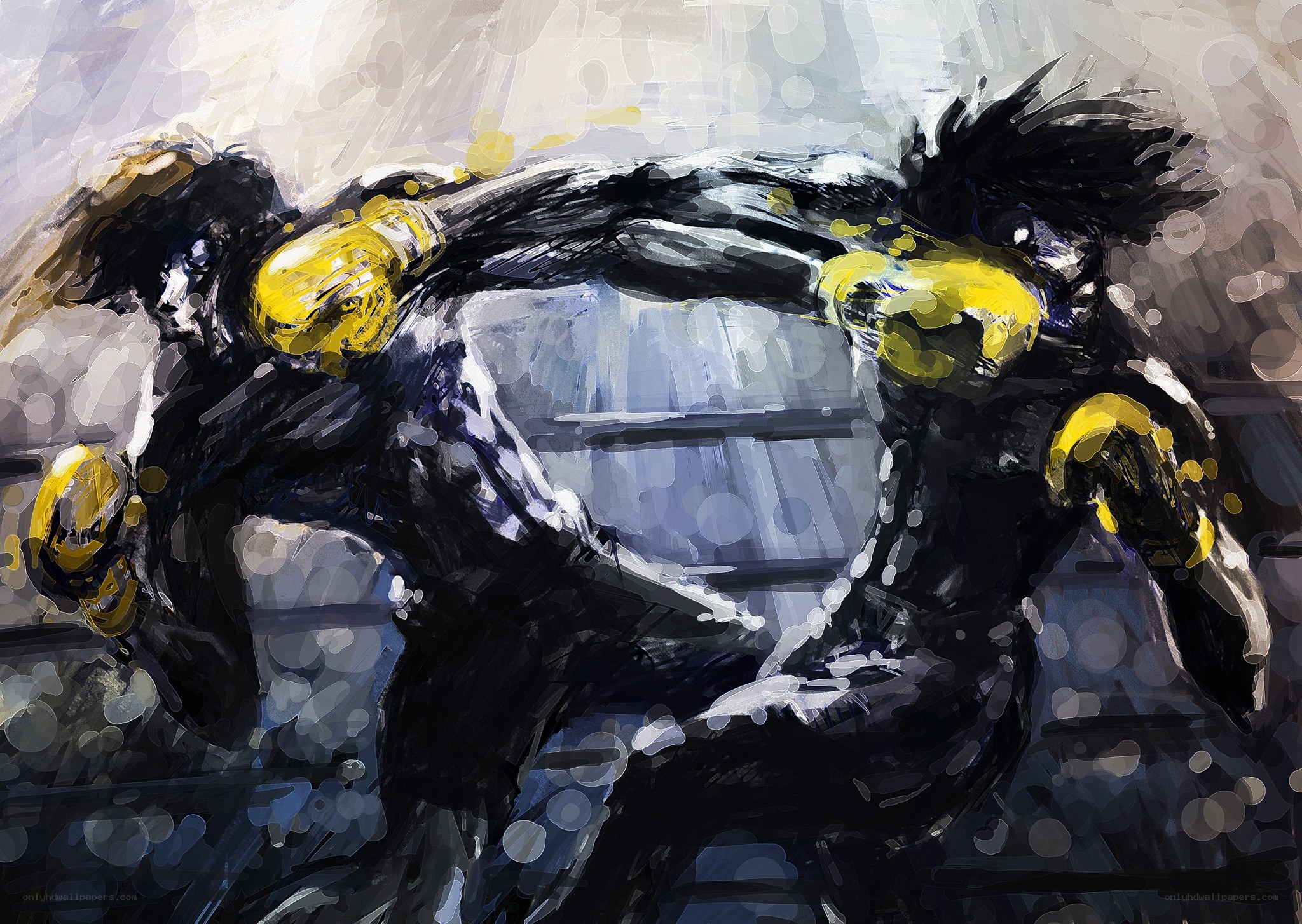 abstract boxing artwork