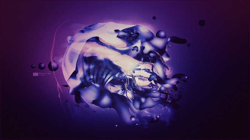 abstract brain in a jar