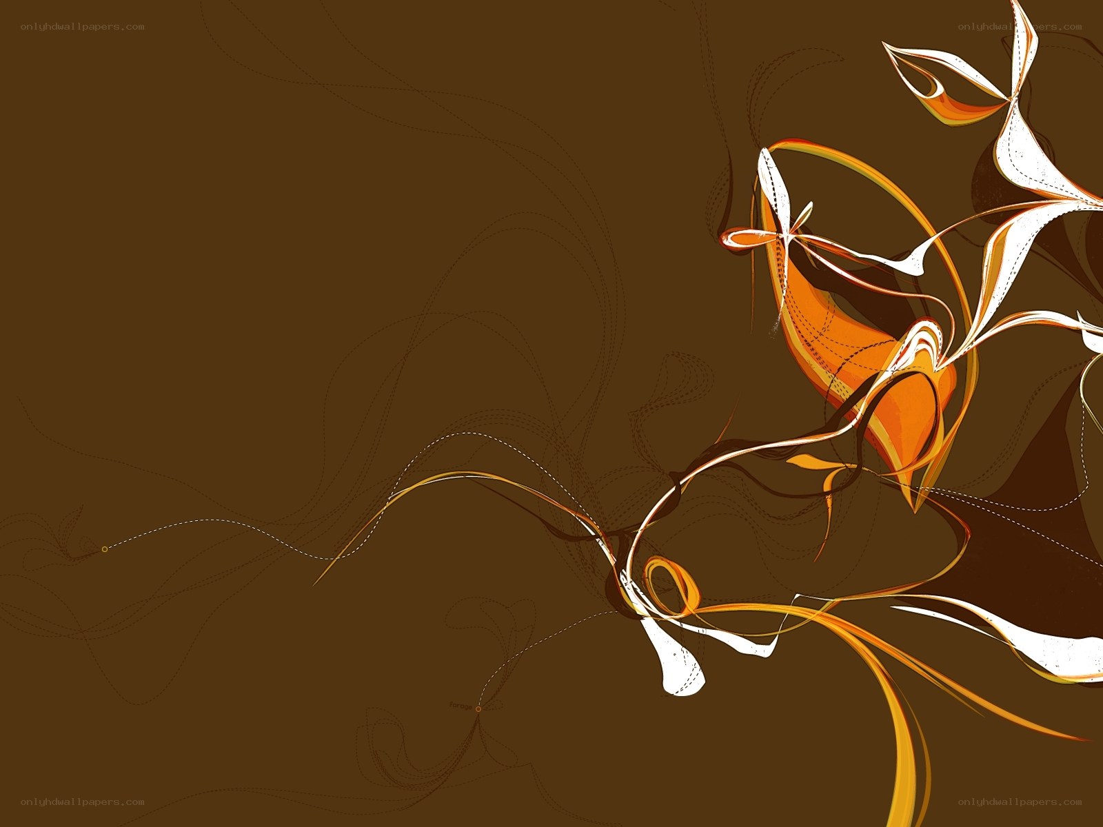 abstract brown and orange swirls